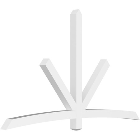Ekena Millwork Alberta Architectural Grade PVC Gable Bracket, 96"W x 56"H x 4"D x 4"F, 14/12 Pitch GBP096X56X0404ALB00